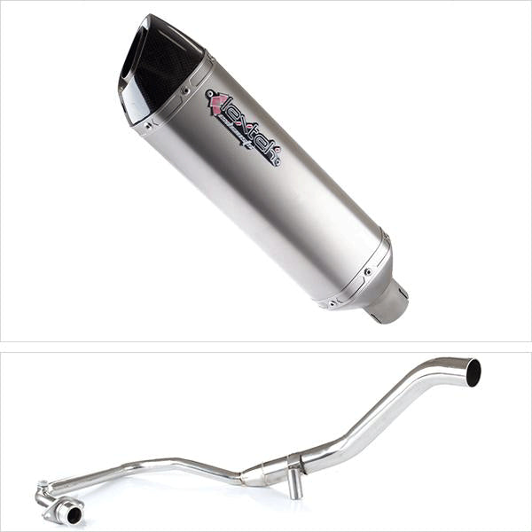 Lextek VP1 Matt S/Steel Exhaust System 300mm for Lexmoto Hawk 125