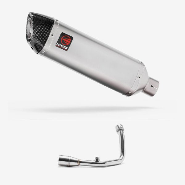 Lextek VP1 Matt S/Steel Exhaust System 300mm for Royal Alloy GT200 (18 - )