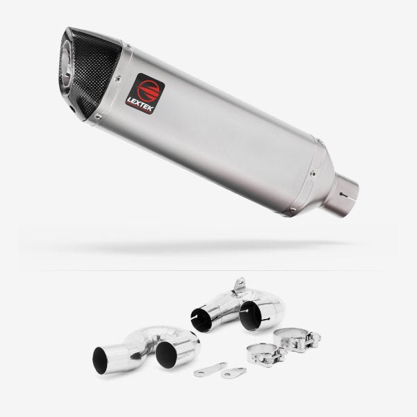 Lextek VP1 Matt S/Steel Exhaust 300mm with Link Pipe for Honda CBR1000RR Fireblade (14-16)