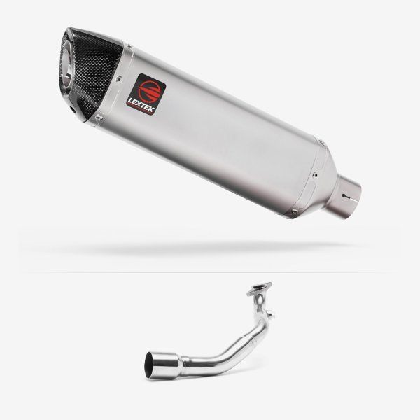 Lextek VP1 Matt S/Steel Exhaust System 300mm for Lexmoto Milano 125