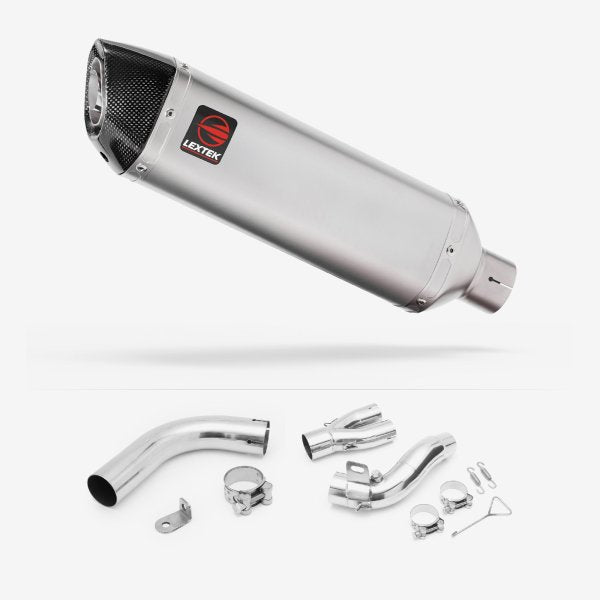 Lextek VP1 Matt S/Steel Exhaust 300mm with De-Cat Link Pipe for Honda CB1000R (08-17)