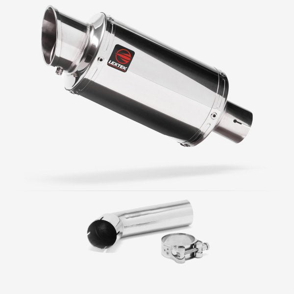 Lextek YP4 S/Steel Stubby Exhaust 200mm with Link Pipe for Suzuki DL1000 V-Strom (14-19)