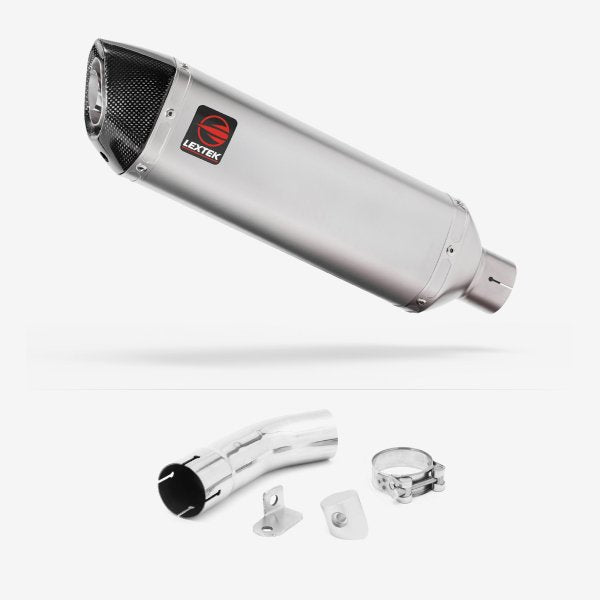 Lextek VP1 Matt S/Steel Exhaust 300mm with Link Pipe for Suzuki GSX-S 1000 (15-20)
