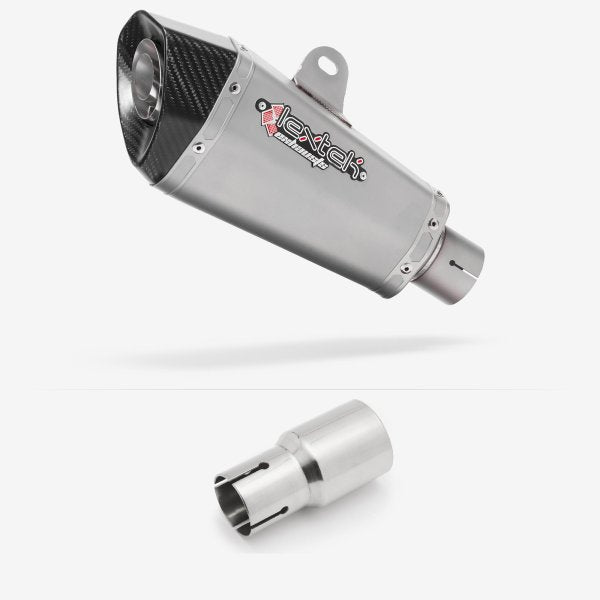 Lextek XP10 Matt S/Steel Exhaust 210mm with Link Pipe for Lexmoto Adrenaline (EFI) 125