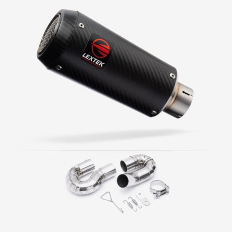 Lextek CP9C Full Carbon Exhaust 180mm with Link Pipe for Honda CBR1000 RR (08-13)