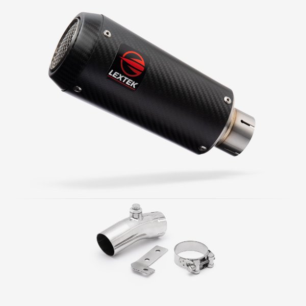 Lextek CP9C Full Carbon Exhaust 180mm with Link Pipe for Kawasaki ER-6N ER-6F (06-11)