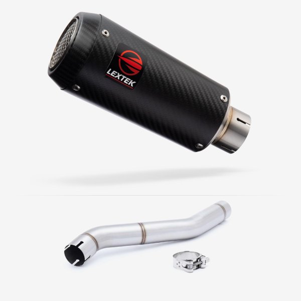 Lextek CP9C Full Carbon Exhaust 180mm with Link Pipe for Honda CBR600 F (87-90)