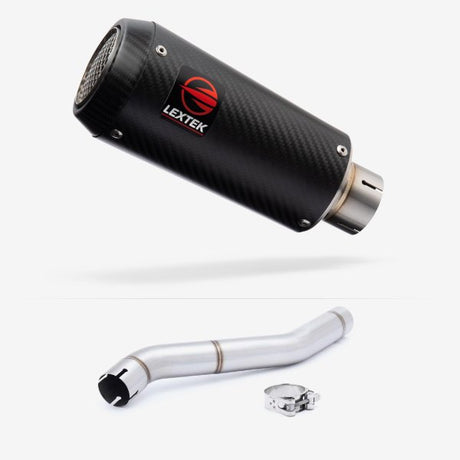 Lextek CP9C Full Carbon Exhaust 180mm with Link Pipe for Honda CBR600 F (87-90)