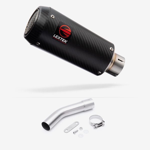 Lextek CP9C Full Carbon Exhaust 180mm with Link Pipe
