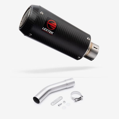 Lextek CP9C Full Carbon Exhaust 180mm with Link Pipe