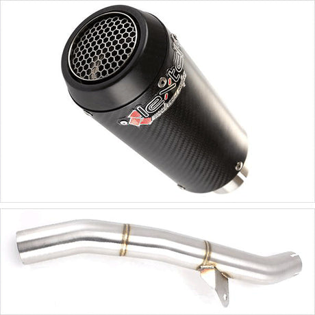 Lextek CP9C Full Carbon Exhaust 180mm with Link Pipe for Honda CBR600 F/FR/FS (01-02)