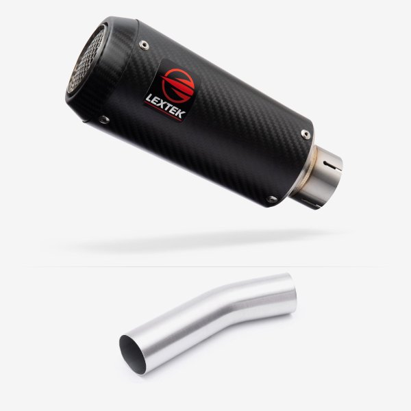 Lextek CP9C Full Carbon Exhaust 180mm with Link Pipe for Kawasaki ZX-10R Ninja (08-10)