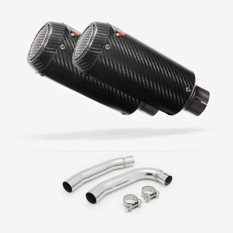 Lextek CP9C Full Carbon Exhaust 180mm with Link Pipe for Honda VTR 1000 (97-05)