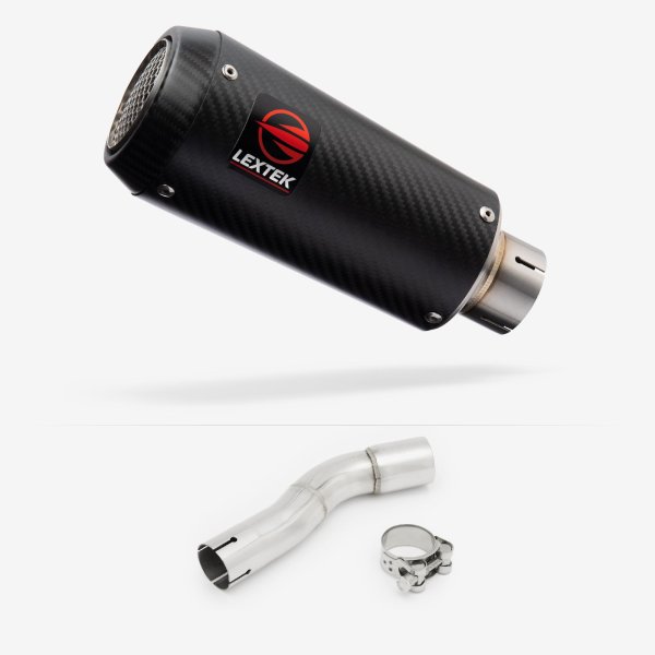 Lextek CP9C Full Carbon Exhaust 180mm with Link Pipe for Honda CMX500 Rebel (17-19)