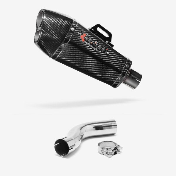 Lextek XP13C Carbon Fibre Exhaust 210mm with Link Pipe for Triumph Sprint ST 995i (98-04)