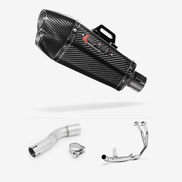 Lextek XP13C Carbon Fibre Exhaust System 210mm for Honda CMX500 Rebel (17-19)