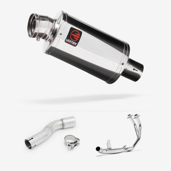 Lextek OP4 Polished S/Steel Exhaust System 200mm for Honda CMX500 Rebel (17-19)