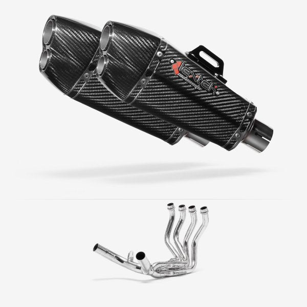 Lextek XP13C Carbon Fibre Exhaust System 210mm for Honda CBR1100XX Blackbird (97-08)
