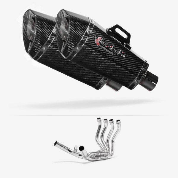 Lextek XP8C Carbon Fibre Exhaust System 210mm for Honda CBR1100XX Blackbird (97-08)