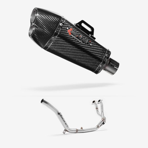 Lextek XP13C Carbon Fibre Exhaust System 210mm for Honda CRF1000 Africa Twin (16-19)