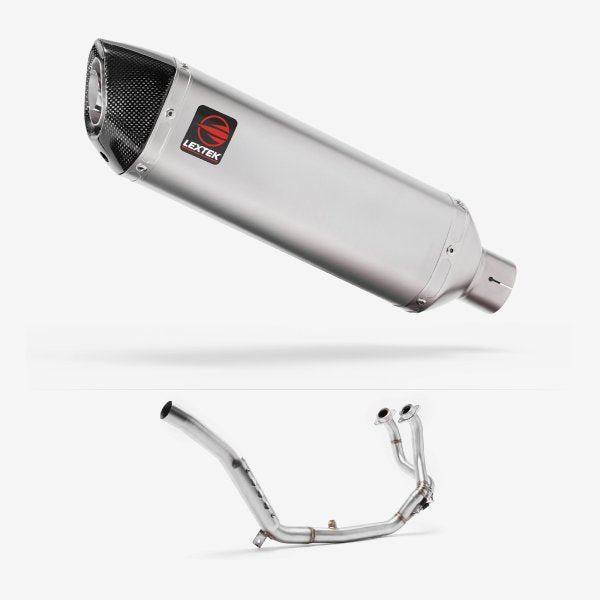Lextek VP1 Matt S/Steel Exhaust System 300mm for Honda CRF1000 Africa Twin (16-19)