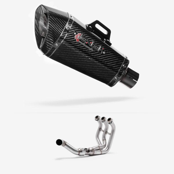 Lextek XP8C Carbon Fibre Exhaust System 210mm Low Level for Yamaha MT-09 Tracer (14-20)
