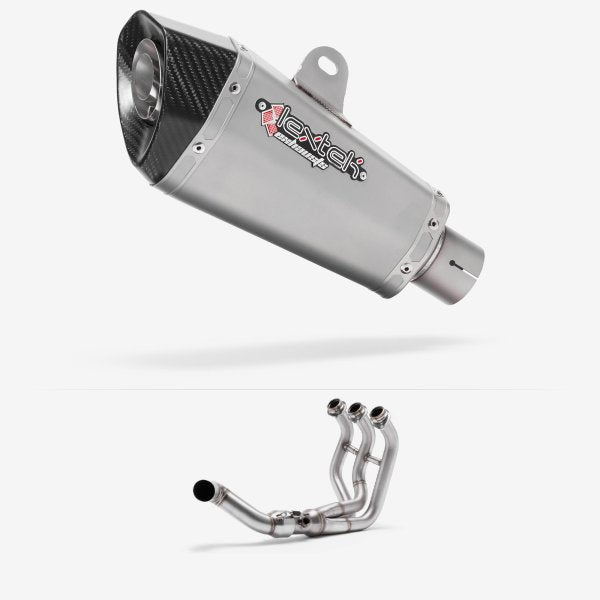 Lextek XP10 Matt S/Steel Exhaust System 210mm Low Level for Yamaha MT-09 Tracer (14-20)