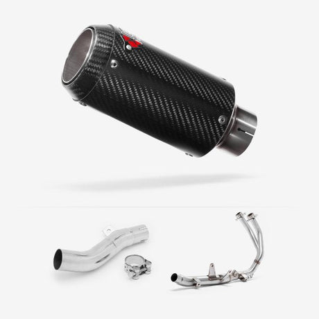 Lextek CP8C Full Carbon Exhaust System 150mm for Honda CBR500R & CB500F/X (13-15)
