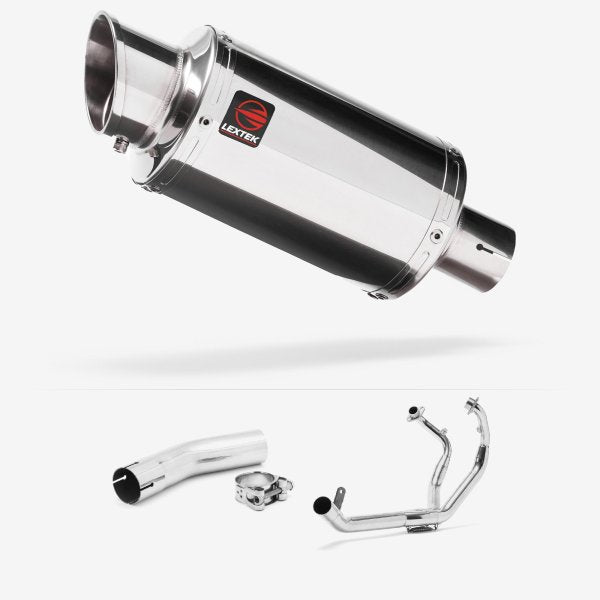 Lextek YP4 S/Steel Stubby Exhaust System 200mm for Lexmoto LXR 380