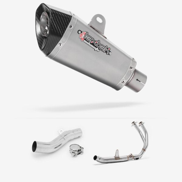 Lextek XP10 Matt S/Steel Exhaust System 210mm for Honda CB500X (16-18)