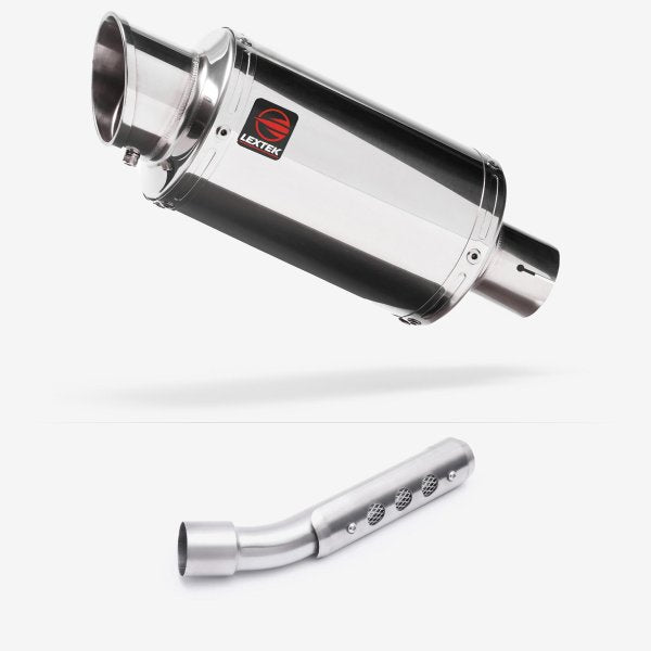 Lextek YP4 S/Steel Stubby Exhaust 200mm with Link Pipe for Yamaha Tenere 700 (19-23)