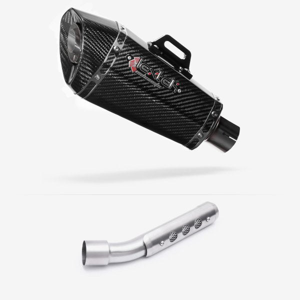 Lextek XP8C Carbon Fibre Exhaust 210mm with Link Pipe for Yamaha Tenere 700 (19-23)