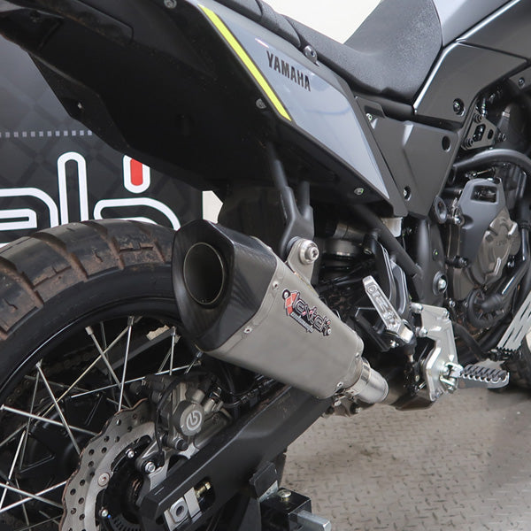 Lextek XP10 Matt S/Steel Exhaust 210mm with Link Pipe for Yamaha Tenere 700 (19-23)