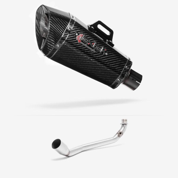 Lextek XP8C Carbon Fibre Exhaust System 210mm for Lexmoto Riot 125