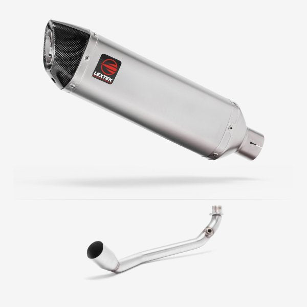 Lextek VP1 Matt S/Steel Exhaust System 300mm for Lexmoto Riot 125