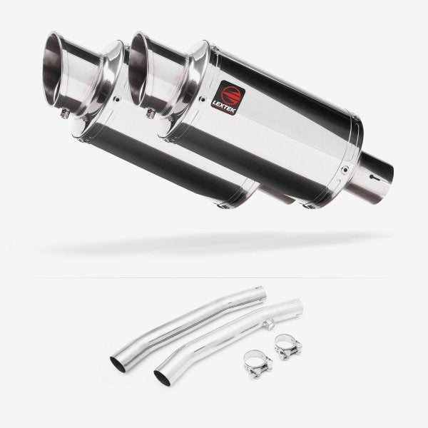Lextek YP4 S/Steel Stubby Exhaust 200mm with Link Pipes for Suzuki GSX 1300 R Hayabusa (99-07)