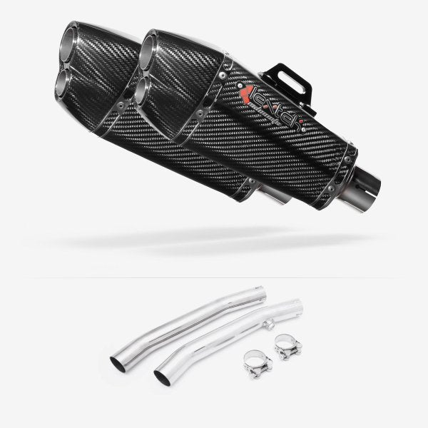 Lextek XP13C Carbon Fibre Exhaust 210mm with Link Pipes for Suzuki GSX 1300 R Hayabusa (99-07)