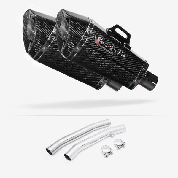 Lextek XP8C Carbon Fibre Exhaust 210mm with Link Pipes for Suzuki GSX 1300 R Hayabusa (99-07)