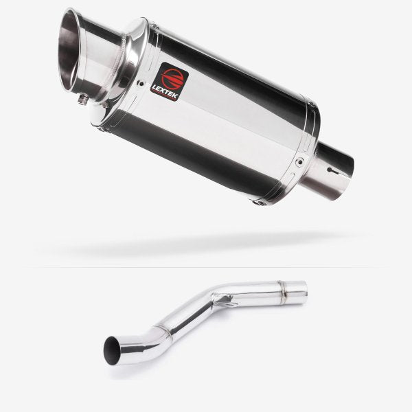 Lextek YP4 S/Steel Stubby Exhaust 200mm with Link Pipe for Kawasaki Z800 (13-16)
