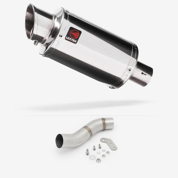 Lextek YP4 S/Steel Stubby Exhaust 200mm with Link Pipe for Ducati Monster 797 (17-18)