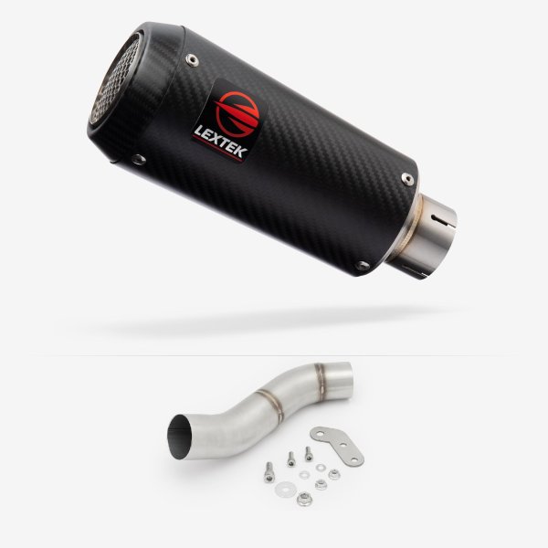 Lextek CP9C Full Carbon Exhaust 180mm with Link Pipe for Ducati Monster 797 (17-18)