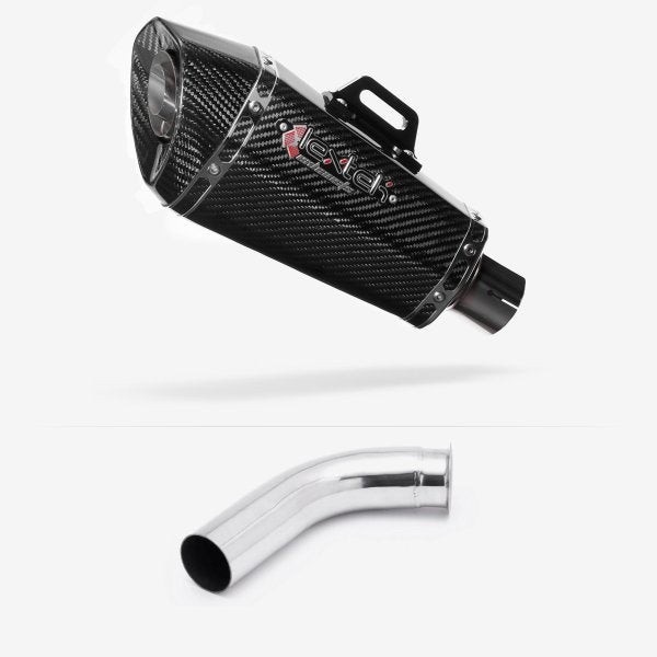 Lextek XP8C Carbon Fibre Exhaust 210mm with Link Pipe