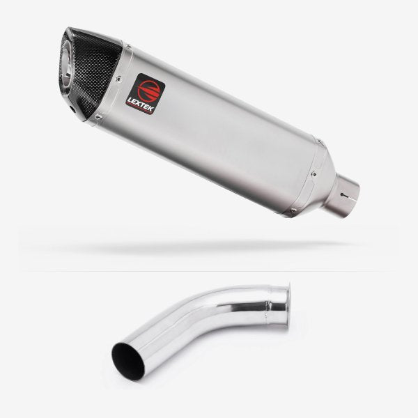 Lextek VP1 Matt S/Steel Exhaust 300mm with Link Pipe for KTM 125/390 Duke (17-20) RC125/390 (14-20)