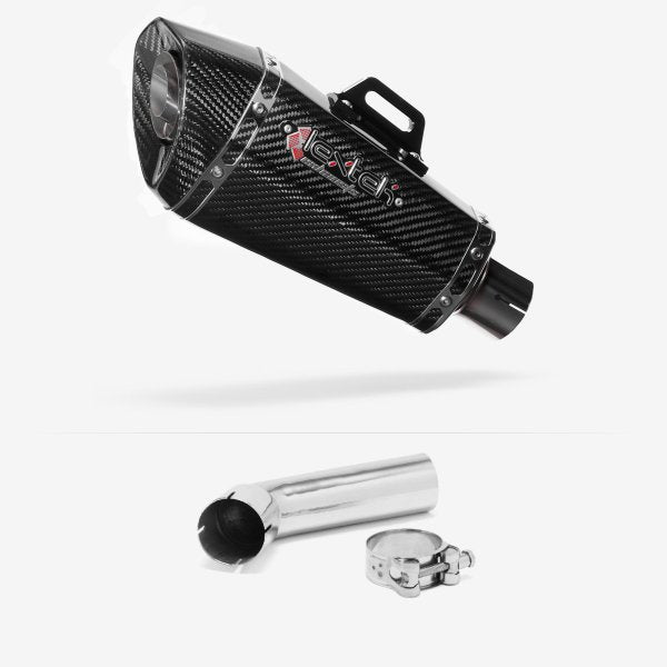 Lextek XP8C Carbon Fibre Exhaust 210mm with Link Pipe for Suzuki DL1050 V-Strom (20- )
