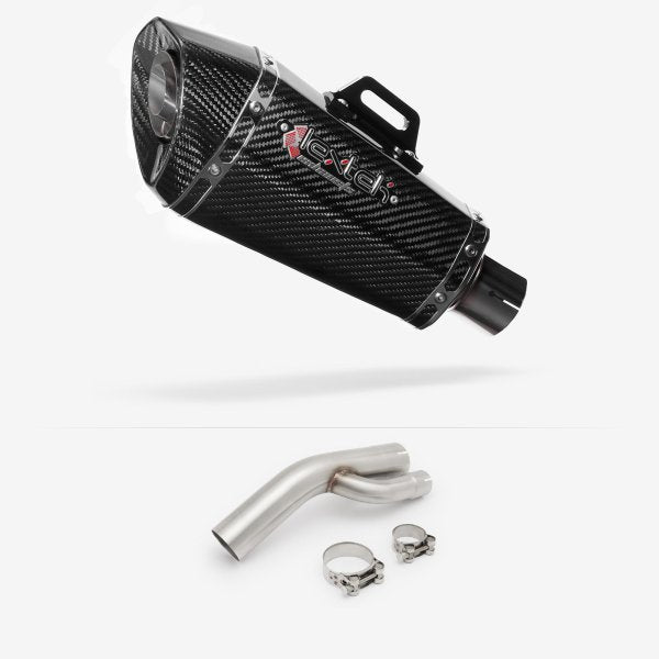 Lextek XP8C Carbon Fibre Exhaust 210mm with Link Pipe for BMW S1000 RR (17-18)