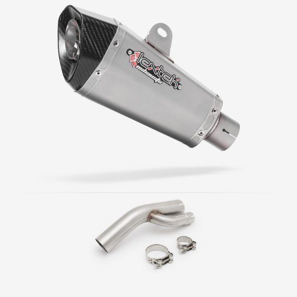 Lextek XP10 Matt S/Steel Exhaust 210mm with Link Pipe for BMW S1000 RR (17-18)