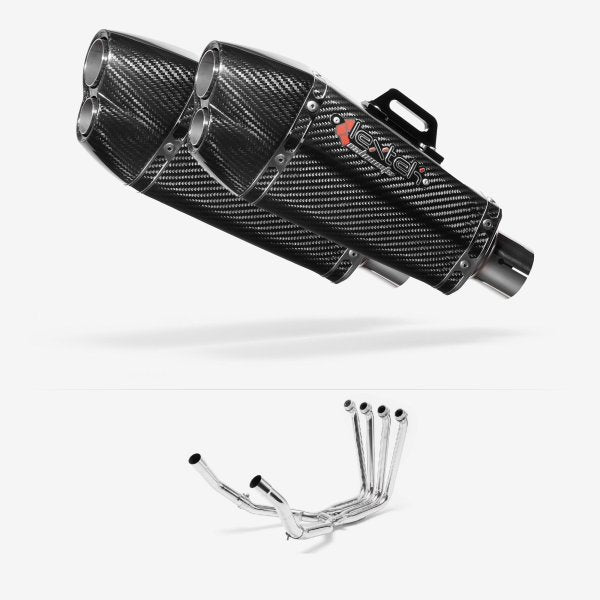Lextek XP13C Carbon Fibre Exhaust System 210mm for Yamaha FJR1300 (01-19)