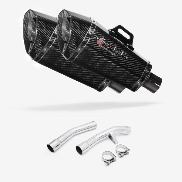 Lextek XP8C Carbon Fibre Exhaust 210mm with Link Pipe for Yamaha FJR1300 (01-19)