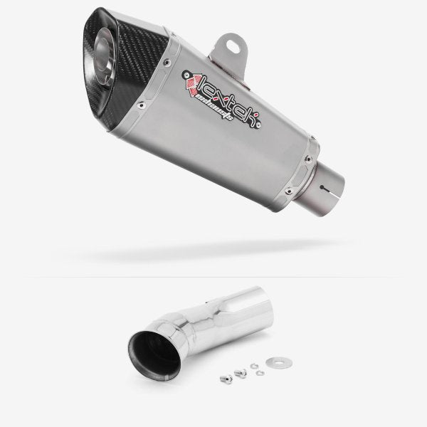 Lextek XP10 Matt S/Steel Exhaust 210mm with Link Pipe for KTM 790 Duke (18-21)