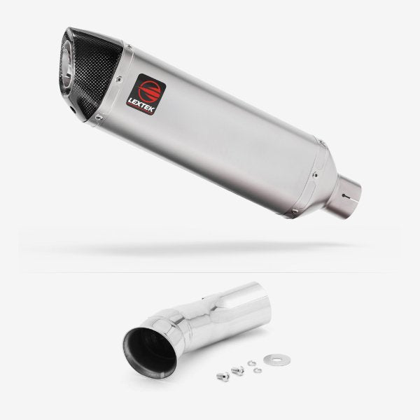 Lextek VP1 Matt S/Steel Exhaust 300mm with Link Pipe for KTM 790 Duke (18-21)